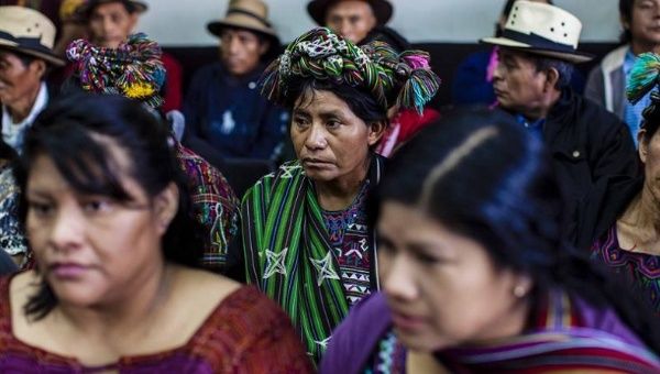 Indigenous people from the Ixil community attend the court proceedings against Rios Montt on Jan. 5, 2015. 1,771 indigenous Maya Ixils were killed during his rule. 