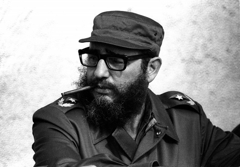 Fidel Castro attends manuevres during the anniversary of his and his fellow revolutionaries arrival on the yacht Granma in November 1976.