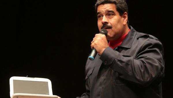 Venezuelan President Nicolas Maduro speaks at a public event in Caracas Feb. 12, 2015. A coup plot against the Venezuelan president was thwarted that day.
