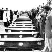 At least 69 people died and over 300 were injured in the Sharpeville Massacre on March 21, 1960.