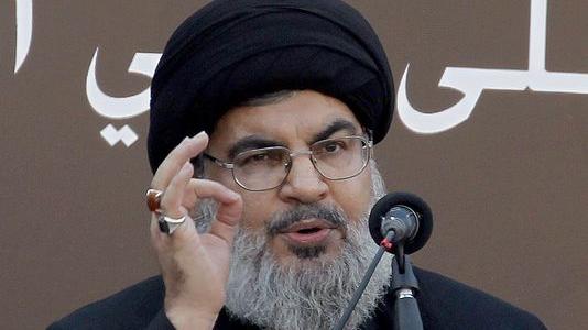 Hezbollah Leader During a speech