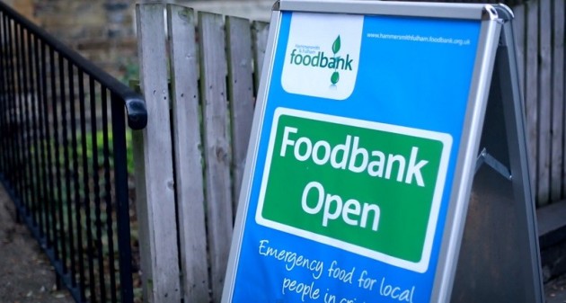 The entrance of a food bank ran by The Trussel Fund.