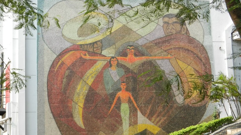 A mural representing Paraguay's indigenous people in capital Asuncion.