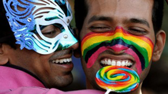 On May 17 people around the world will celebrate gains for LGBTI rights, and protest against discrimination. These men are from India.