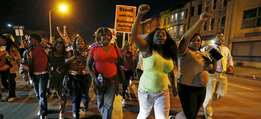 Women protest police racism in Baltimore