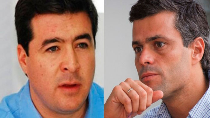 Opposition politicians Daniel Ceballos (L) and Leopoldo Lopez (R) were found guilty of inciting violent anti-government protests.