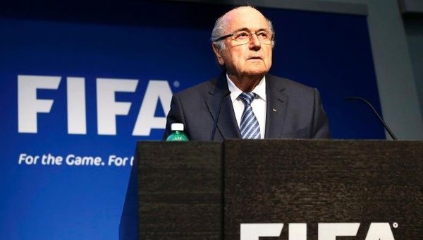 FIFA President Sepp Blatter addresses a news conference at the FIFA headquarters in Zurich, Switzerland, June 2, 2015.