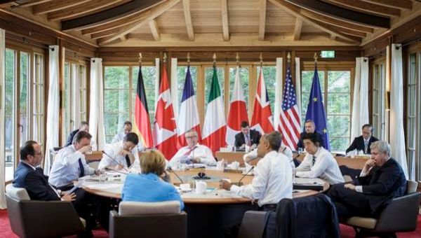 G7 leaders during a working session in Bavaria, Germany