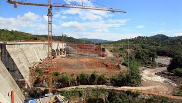 The Barro Blanco hydroelectric power project in Panama's Chiriqui province. 