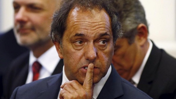 Governor of Buenos Aires province Daniel Scioli leads in polls for October's presidential elections. File photo, Sept. 30, 2014