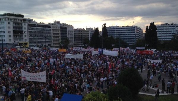Thousands rally in the Greek capital of Athens ahead of the emergency EU Summit Monday.