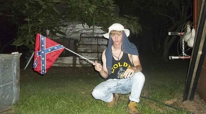 Dylann Roof, the white supremacist who killed 9 people in an African American Church.