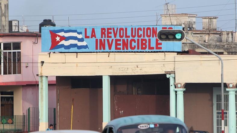 Havana, Cuba, July 1, 2015. The sign reads: 