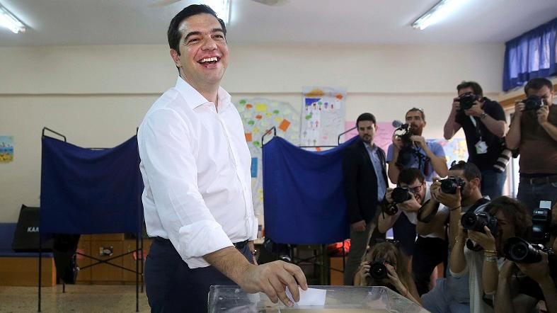 Greek Prime Minister Alexis Tsipras votes in the historic debt referendum in Athens, Greece July 5, 2015.
