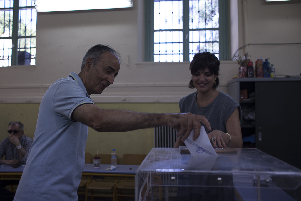 Greek voters have been flooding to the polls.