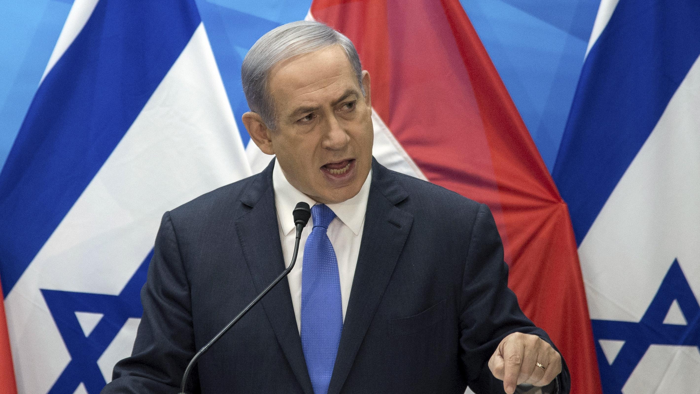 Israel's prime minister Benjamin Netanyahu delivers joint statements to the media in Jerusalem July 14, 2015.