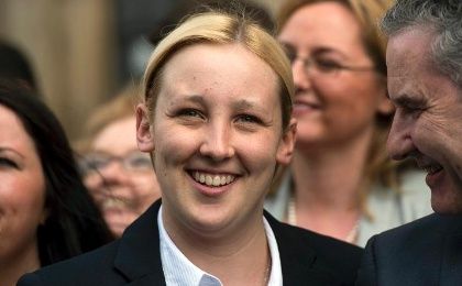 Scottish National Party lawmaker Mhairi Black on her first day in Parliament, London, UK, May 11, 2015.