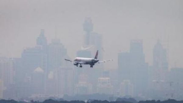 Pollution in Sydney, Australia.