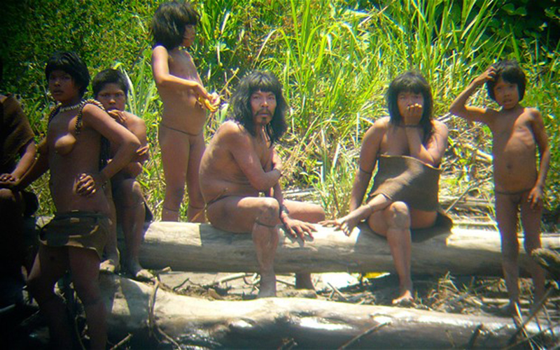 Rare pictures of uncontacted Mashco Piro Tribe distributed in 2012