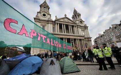 The Occupy London protests in 2011.