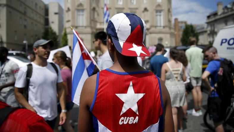 Cuba and the United States exchanged embassies for the first time in half a century Monday.