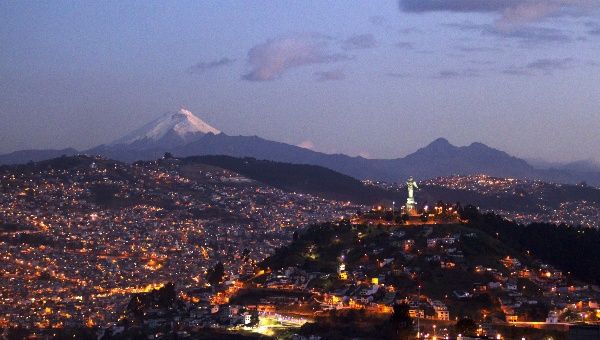 Cotopaxi as seen from Ecuador's capital, Quito. The Cotopaxi volcano is the second highest active volcano in the world.