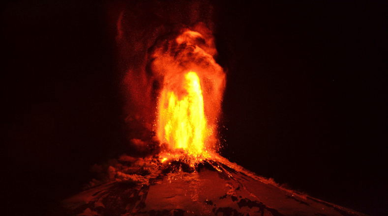 Chile's Villarrica Volcano erupted in March, spewing forth lava and ash. 