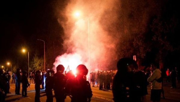 The attack comes after a weekend of neo-Nazi riots against the arrival of refugees at a newly opened shelter in the eastern German town of Heidenau.