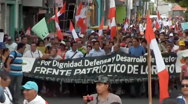 Protest in Loreto in favor of PetroPeru