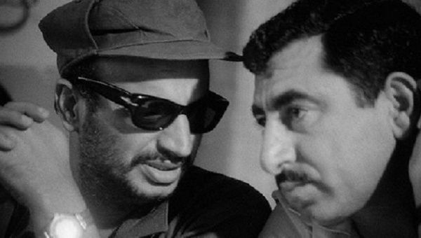 Yasser Arafat (L) with Nayef Hawatmeh, one of the founders of the PLO and the General Secretary of the Marxist Democratic Front for the Liberation of Palestine (DFLP) in 1969.