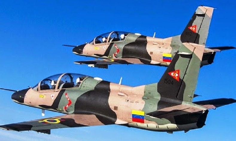 A Venezuelan air force jet crashed near the Colombian border where it was pursuing an aircraft that entered the country's airspace illegally.