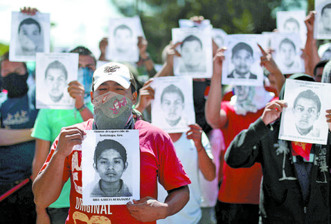 Protests demanding justice for the 43 disappeared Ayotzinapa students have continued throughout this past year.