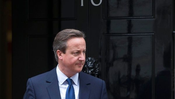 Britain's Prime Minister David Cameron leaves Downing Street in London, Britain.