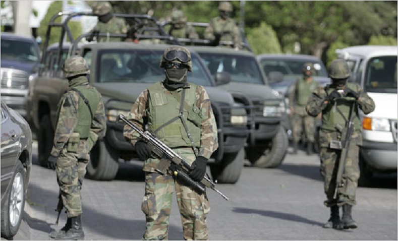 Over 50 Mexican army troops engaged in gun battle against local drug traffickers in the state of Jalisco.