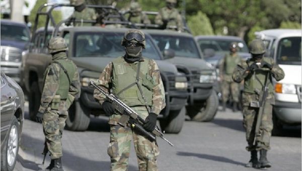 Over 50 Mexican army troops engaged in gun battle against local drug traffickers in the state of Jalisco.