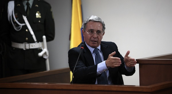 Uribe has been suspected of connections with paramilitaries.