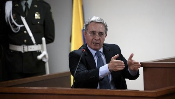 Uribe has been suspected of connections with paramilitaries.