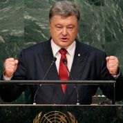 President Petro Poroshenko of Ukraine during the 70th session of the General Assembly at the U.N. Headquarters in New York, Sept. 29, 2015.