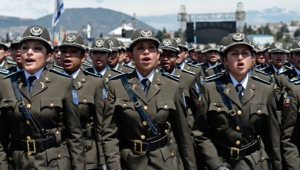 4,822 women work in the police force around Ecuador.