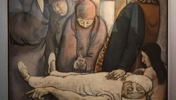 A painting commemorates six slain Jesuit priests killed in the Salvadoran Civil War.