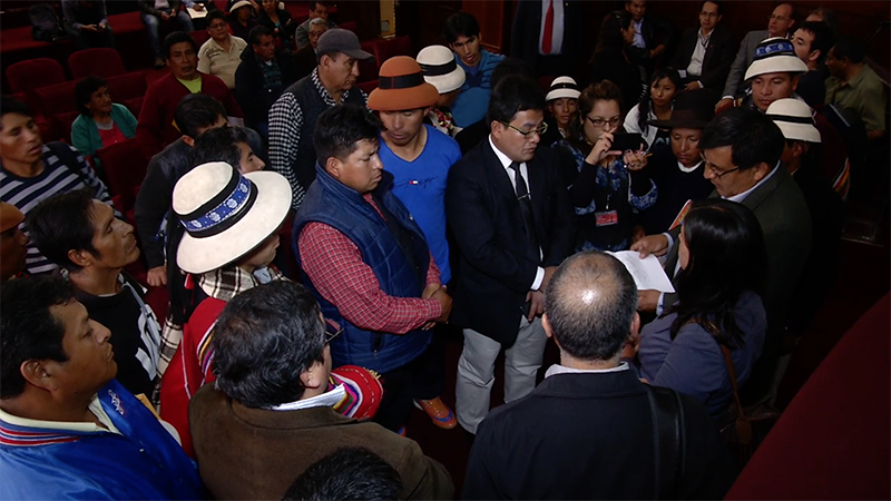 Campesinos from Cotabambas who came to Lima to protest.