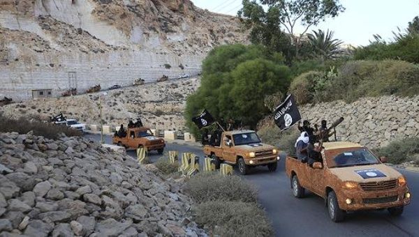 An Islamic State group convoy