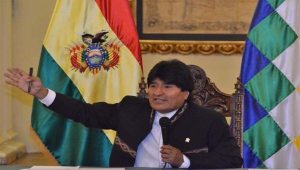 President Evo Morales has blamed the downturn in revenue on global capitalism.