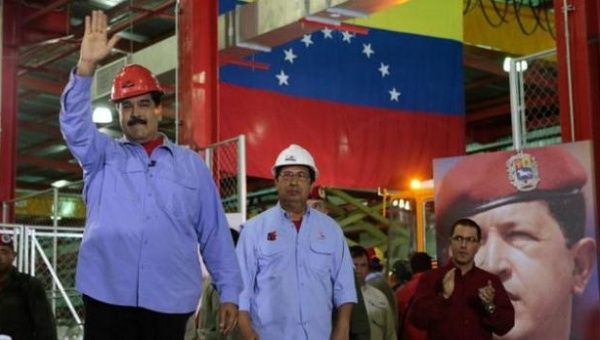 President Nicolas Maduro made a series of economic announcements while visiting an industrial site in the Venezuelan state of Barinas.