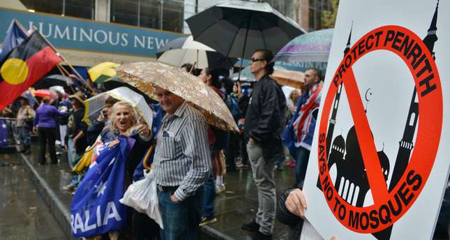 Anti-Islam protesters in Australia