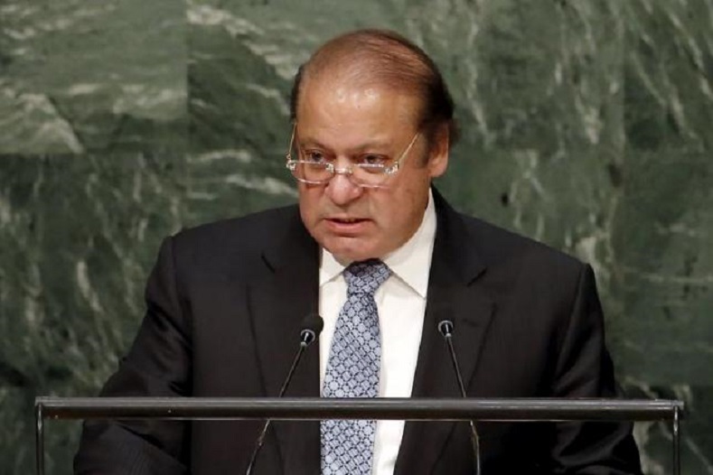 Pakistani Prime Minister Nawaz Sharif addresses the United Nations.