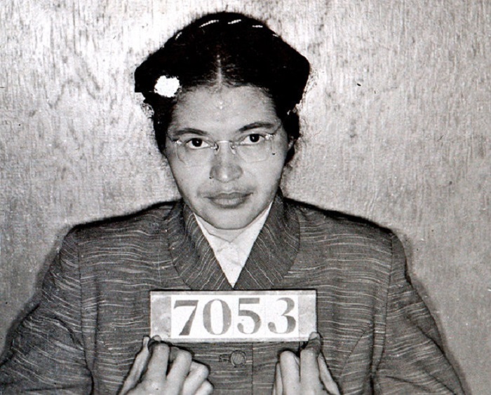 A Montgomery Sheriff's Department booking photo of Rosa Parks taken Feb. 22, 1956.