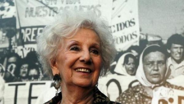 Estela de Carlotto, president of human rights organization Grandmothers of Plaza de Mayo