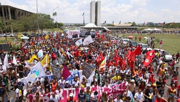 The march in Brasilia