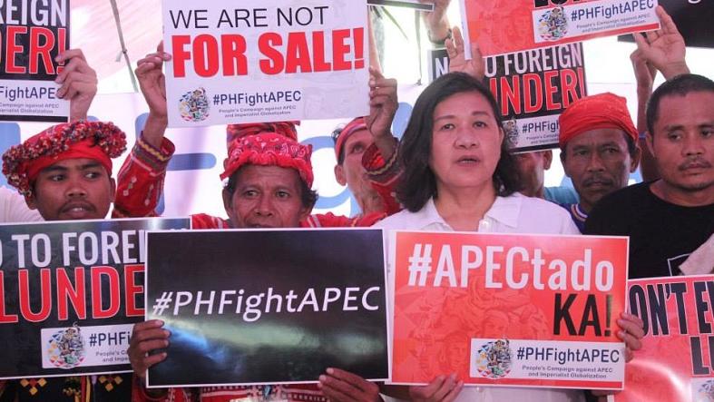 Activists protest APEC in Manila.